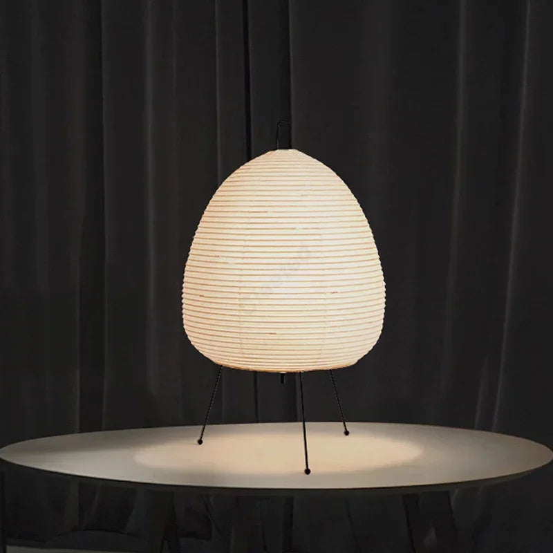 Japanese Minimalist Rice Paper LED Table Lamp