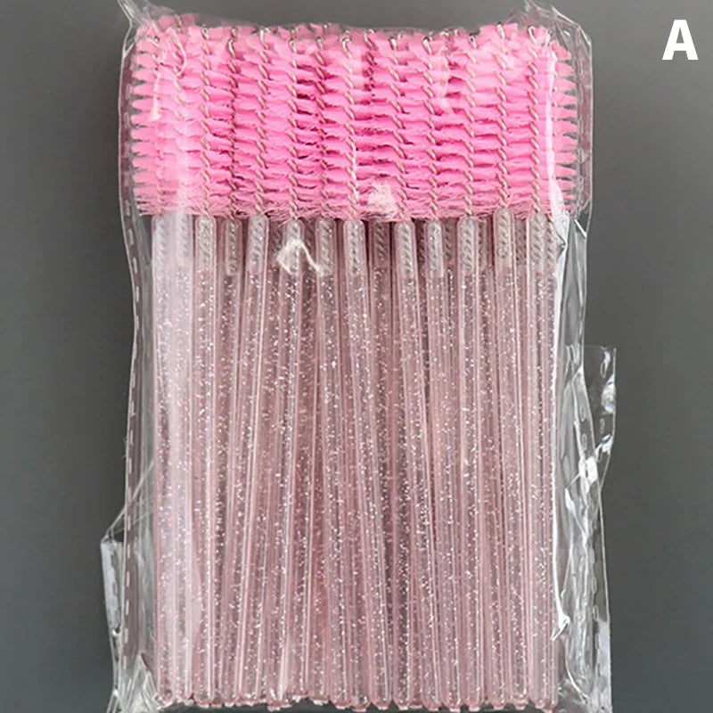 50pcs Disposable Eyelash Brushes Mascara Wand Applicator