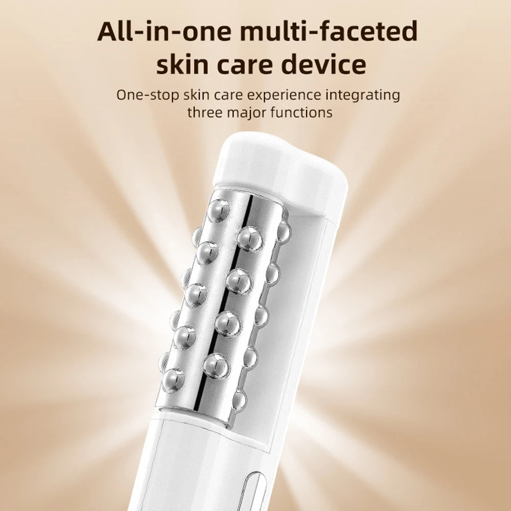 EMS Heated Facial Roller 360° Rotating Face Firming Massager