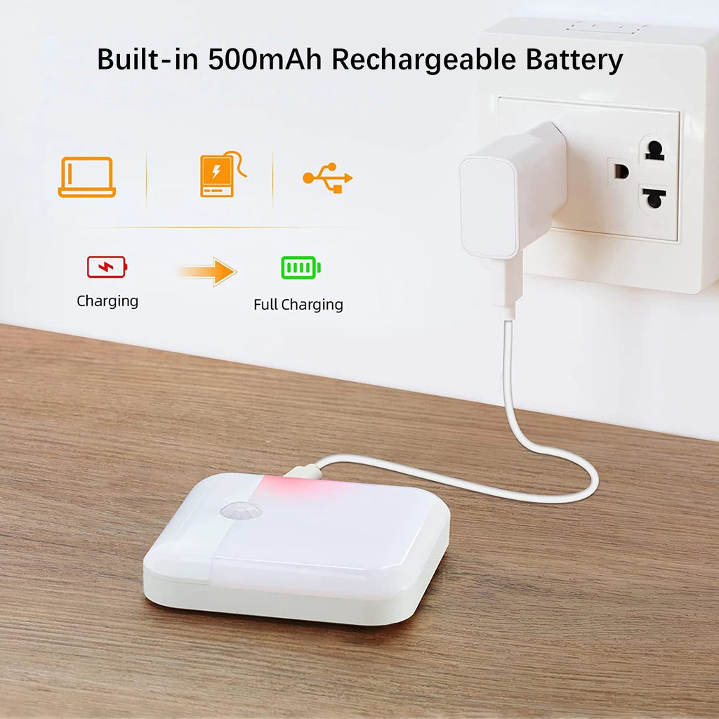 LED Motion Sensor Wireless Night Light Rechargeable Wall Lamp