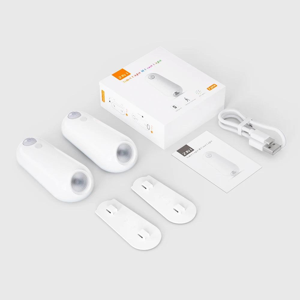 LED Motion Sensor Toilet Night Light USB Rechargeable 8 Color Lamp