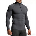 Mens Long Sleeve Compression Gym Shirt Fitness Running Top