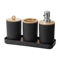 Bathroom Accessories Set Soap Dispenser Toothbrush Holder Tray