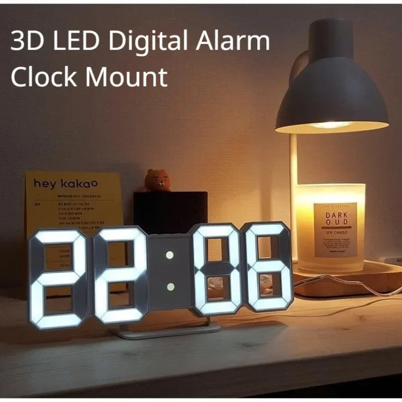 Modern LED Digital Clock Alarm Desk and Wall Home Decor