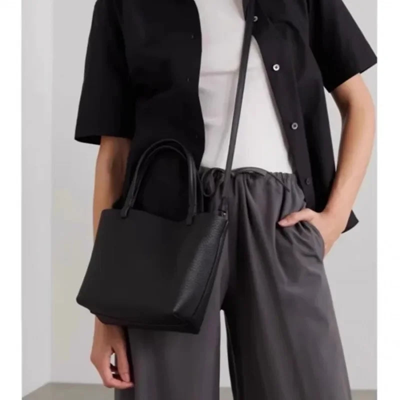 Designer Leather Womens Small Tote Shoulder Crossbody Handbag