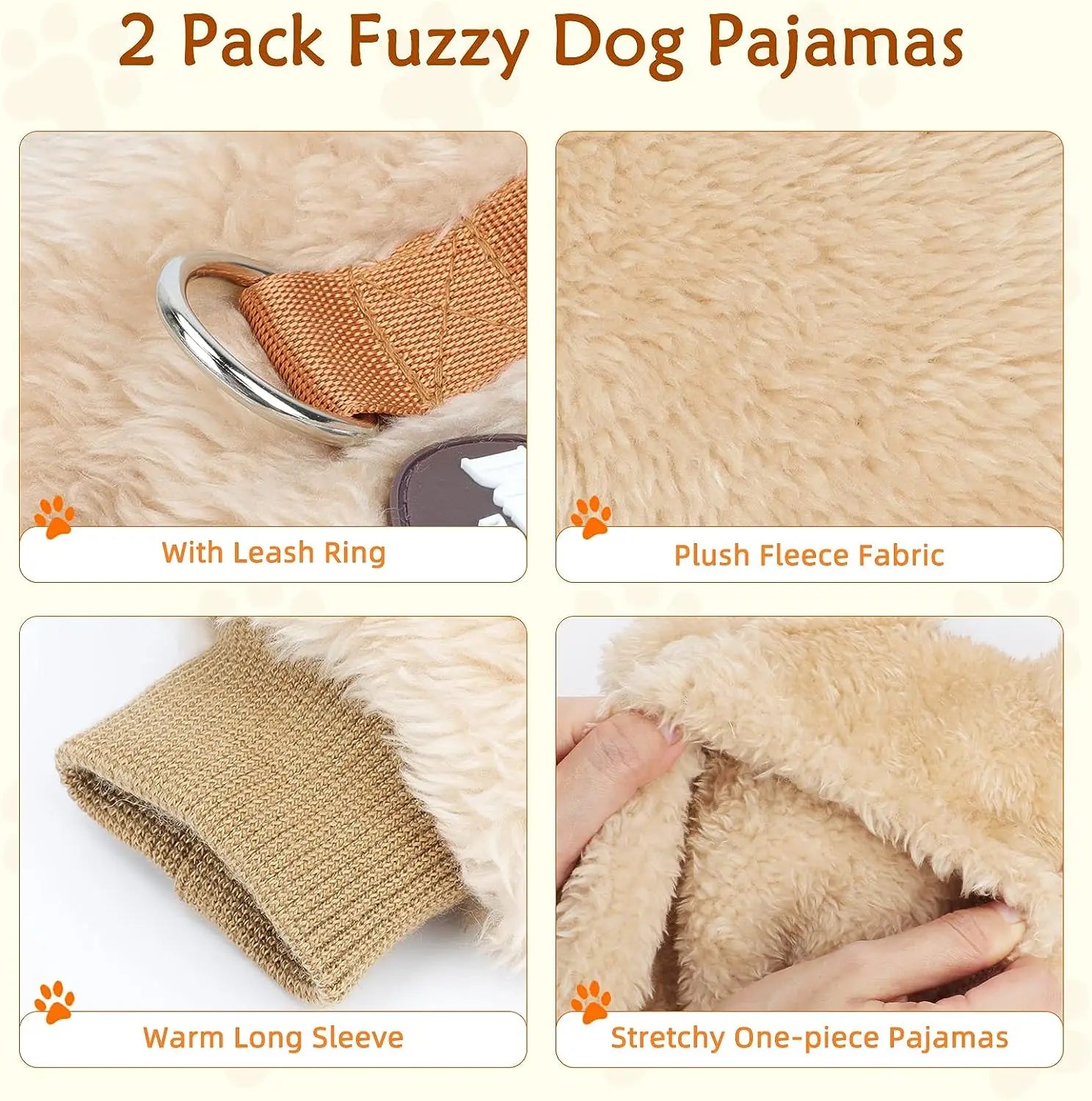 Thermal Velvet Dog Pajamas Winter Jumpsuit for Small Dogs and Cats