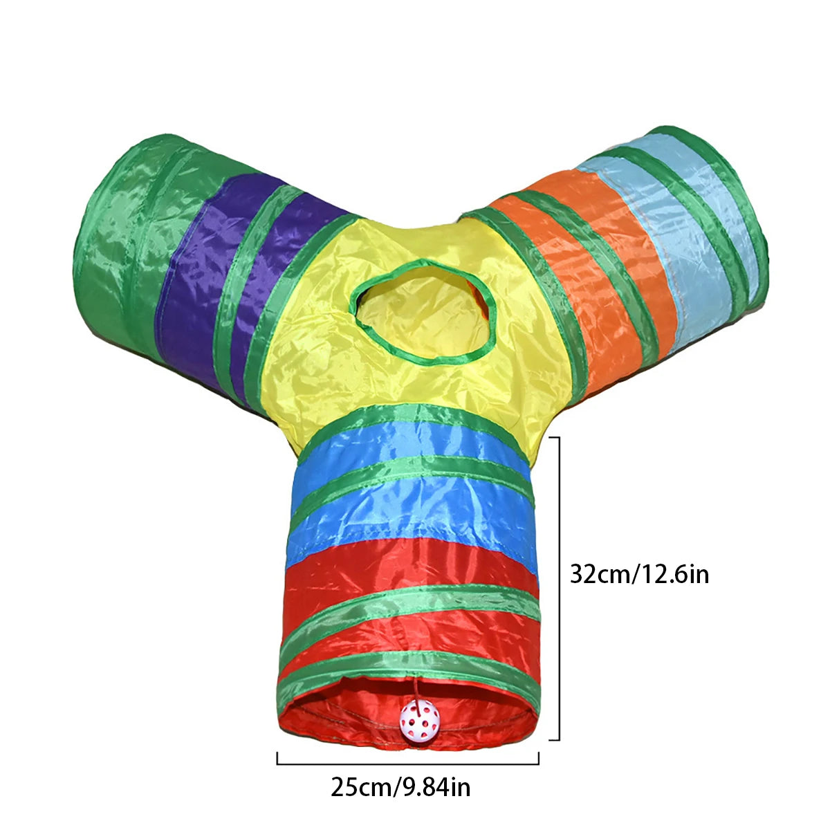 Collapsible Cat Tunnel Play Tube Toy for Indoor Outdoor Cats