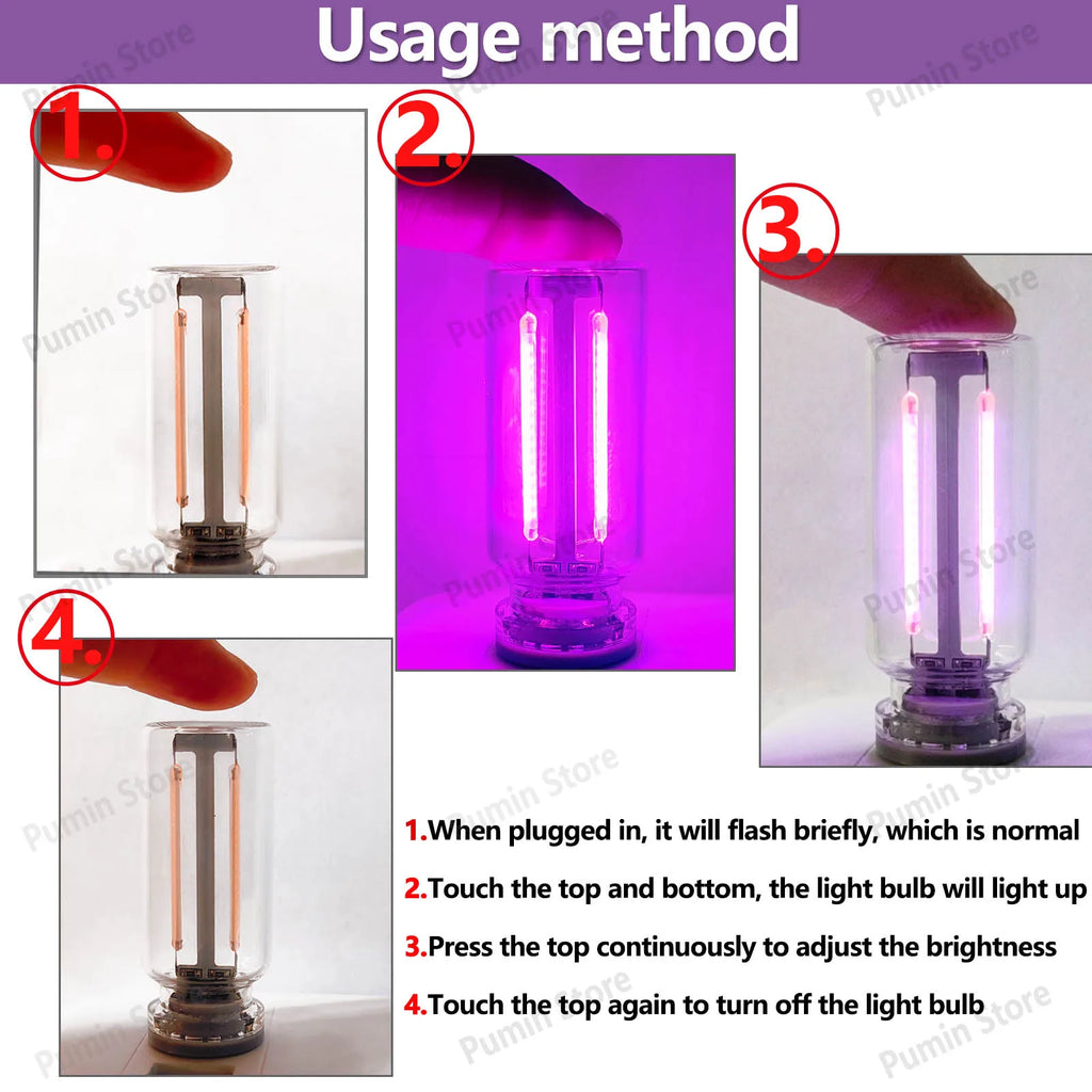 USB Bendable LED Night Light Colorful Flexible Metal Hose Lamp