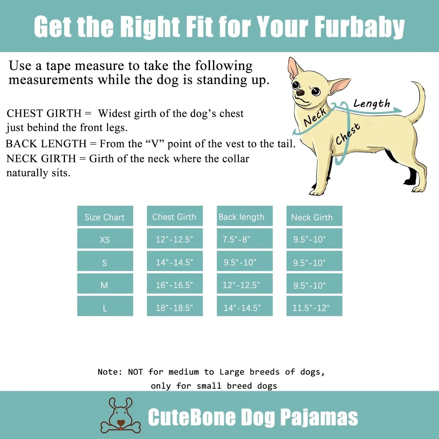 CuteBone Dog Pajamas Printed Pet Onesie for Male and Female Dogs