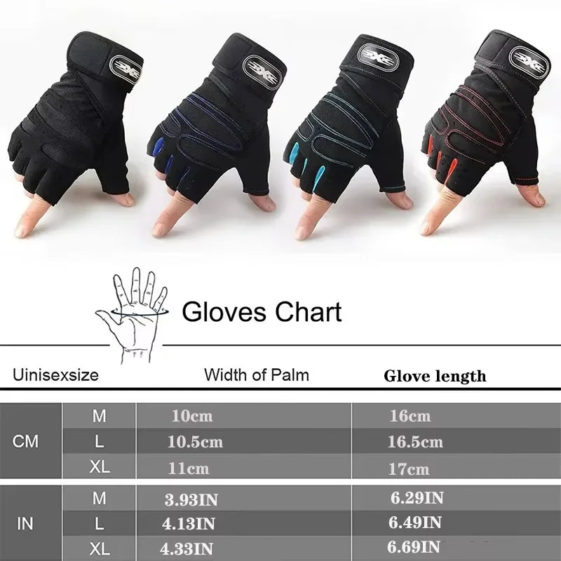 Fitness Weight Lifting Gym Gloves with Wrist Support for Men Women