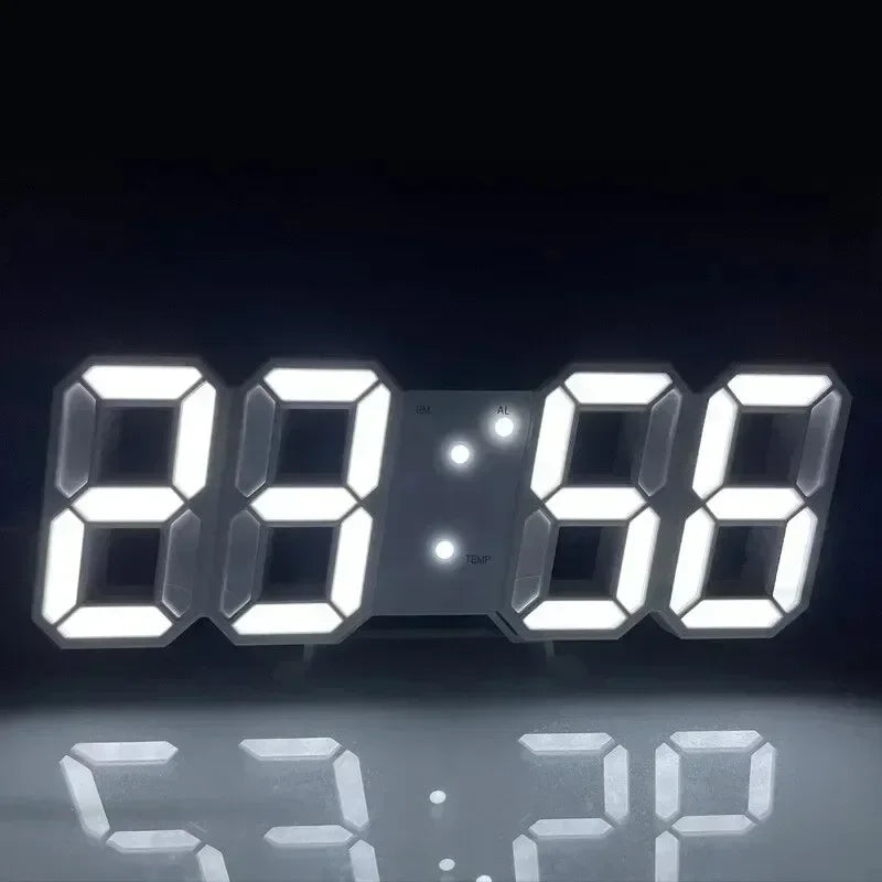 Modern LED Digital Clock Alarm Desk and Wall Home Decor