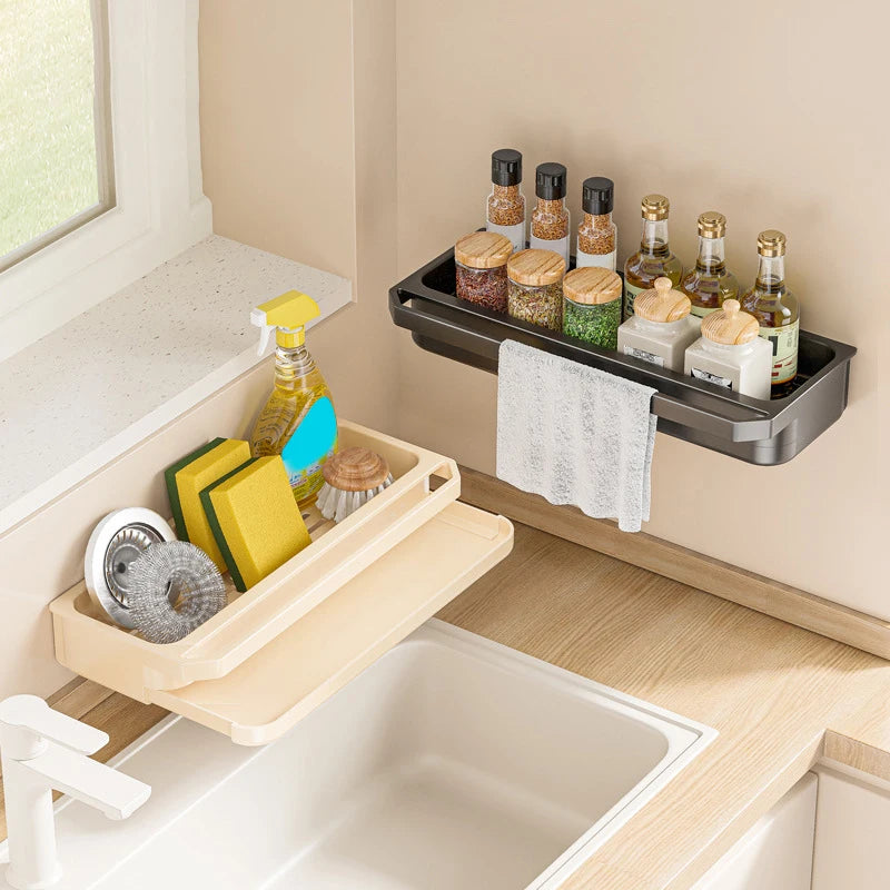Kitchen Sink Organizer Drain Rack Sponge Soap Holder