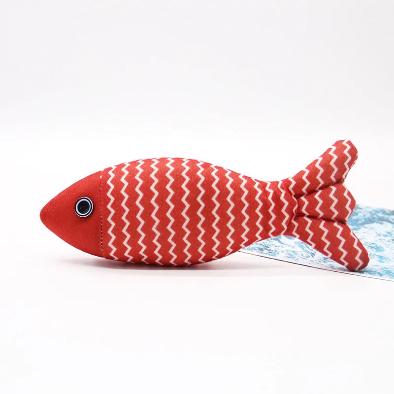Catnip Fish Teaser Toy Interactive Cat Stick Peppermint Cat Toy