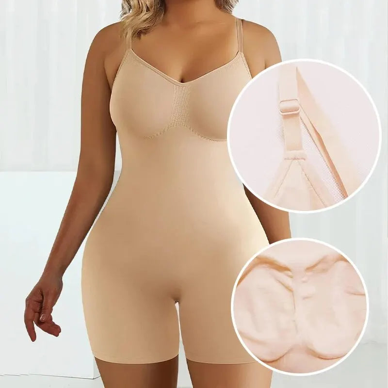 Seamless Tummy Control Bodysuit High Waist Shapewear for Women