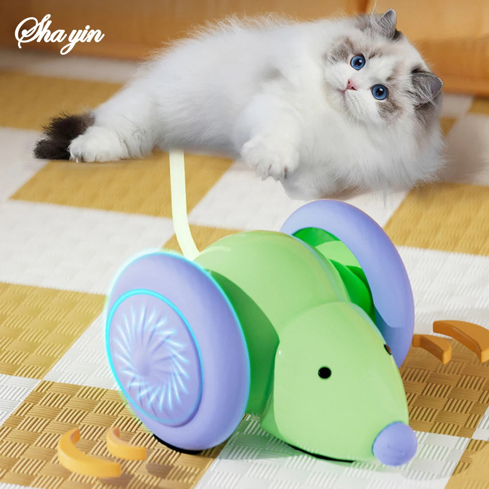 Electric Running Mouse Cat Toy Interactive Self Play Pet Toy