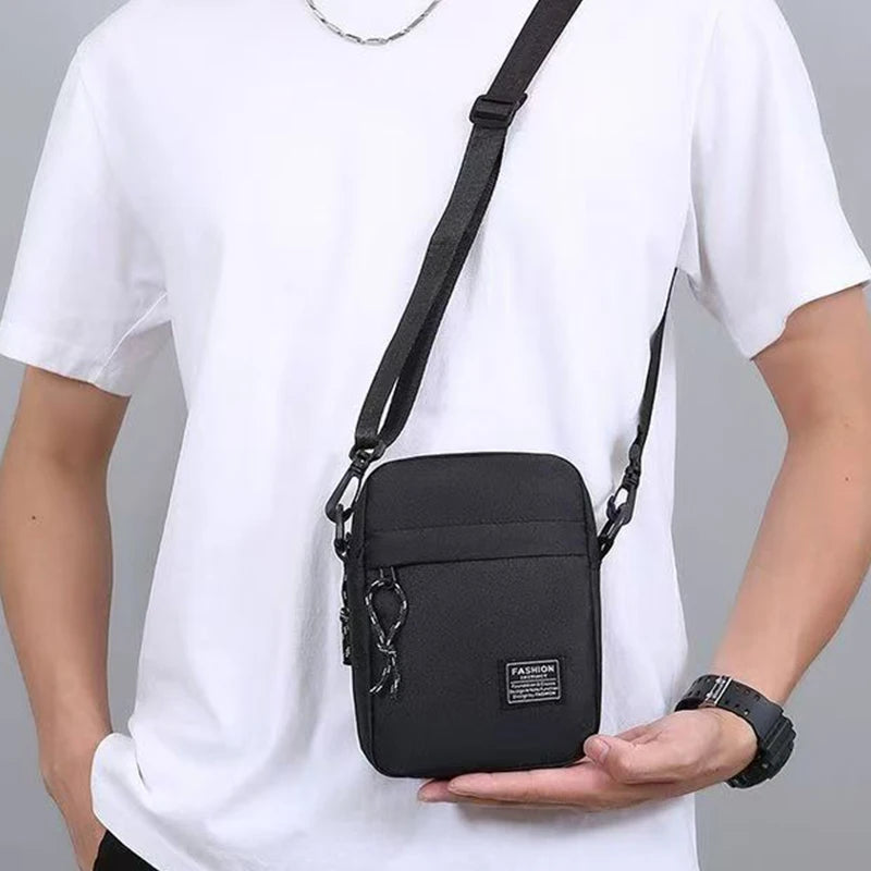 Mens Nylon Shoulder Crossbody Bag for School and Daily Use
