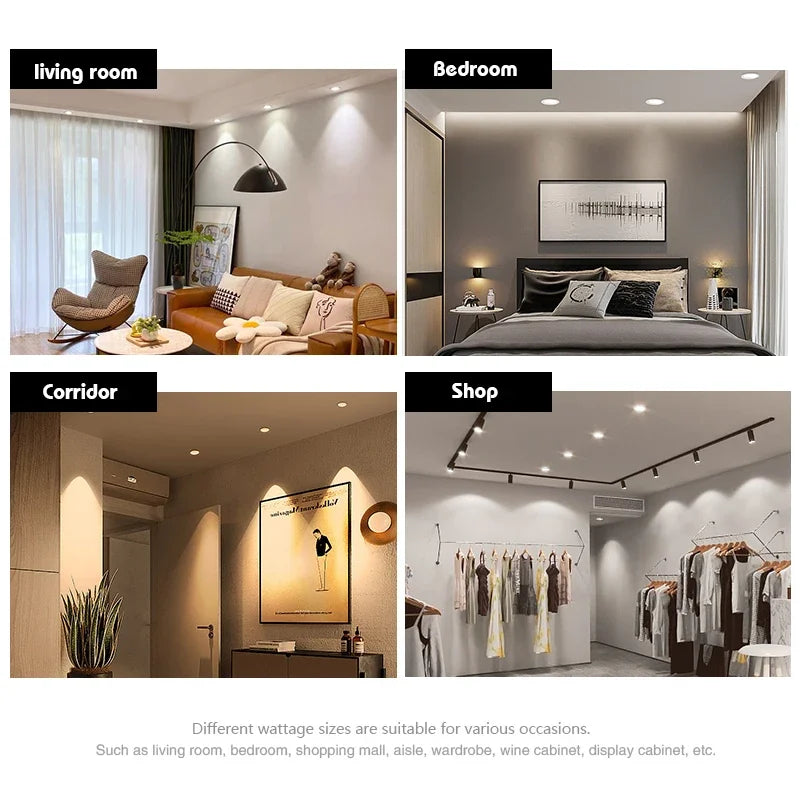 LED Recessed Ceiling Downlight 5W 9W 12W 15W 18W Round Panel Light