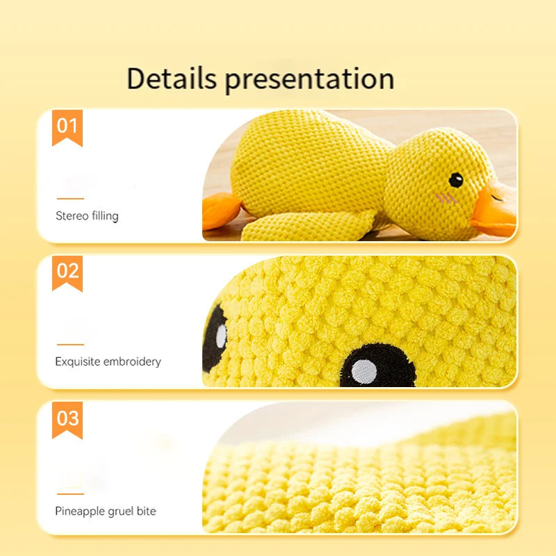 Plush Duck Pet Toy Chew Teething Toy for Dogs and Cats