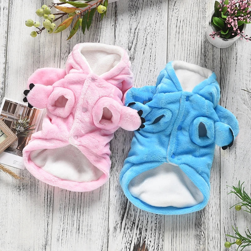 Samoyed Winter Dog Coat Warm Blue Pink Pet Pajamas for Large Dogs
