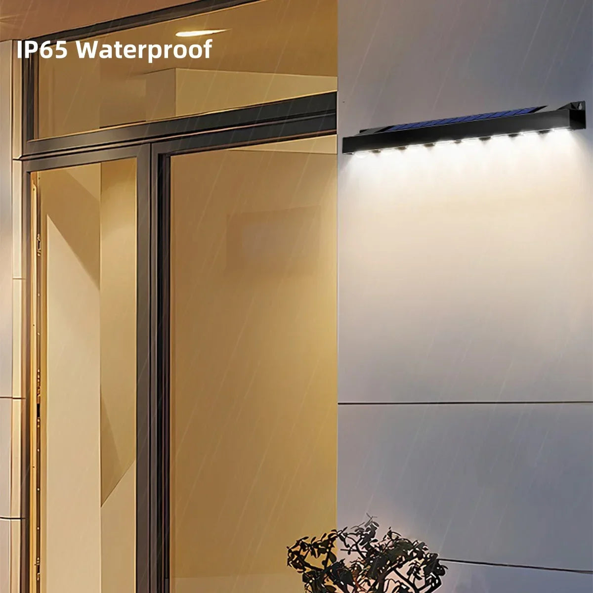Solar LED Wall Light Outdoor Waterproof Garden Fence Lamp