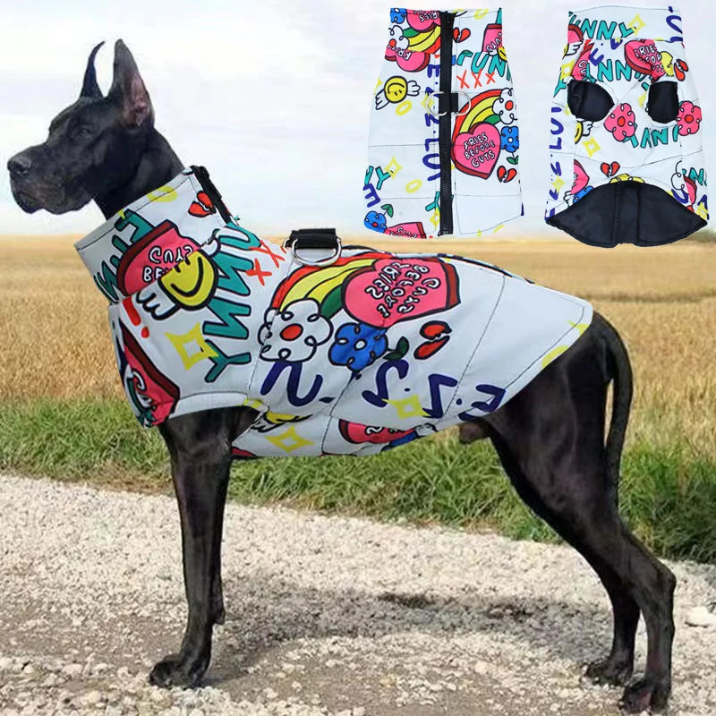 Waterproof Dog Winter Jacket Outdoor Coat for Large Dogs