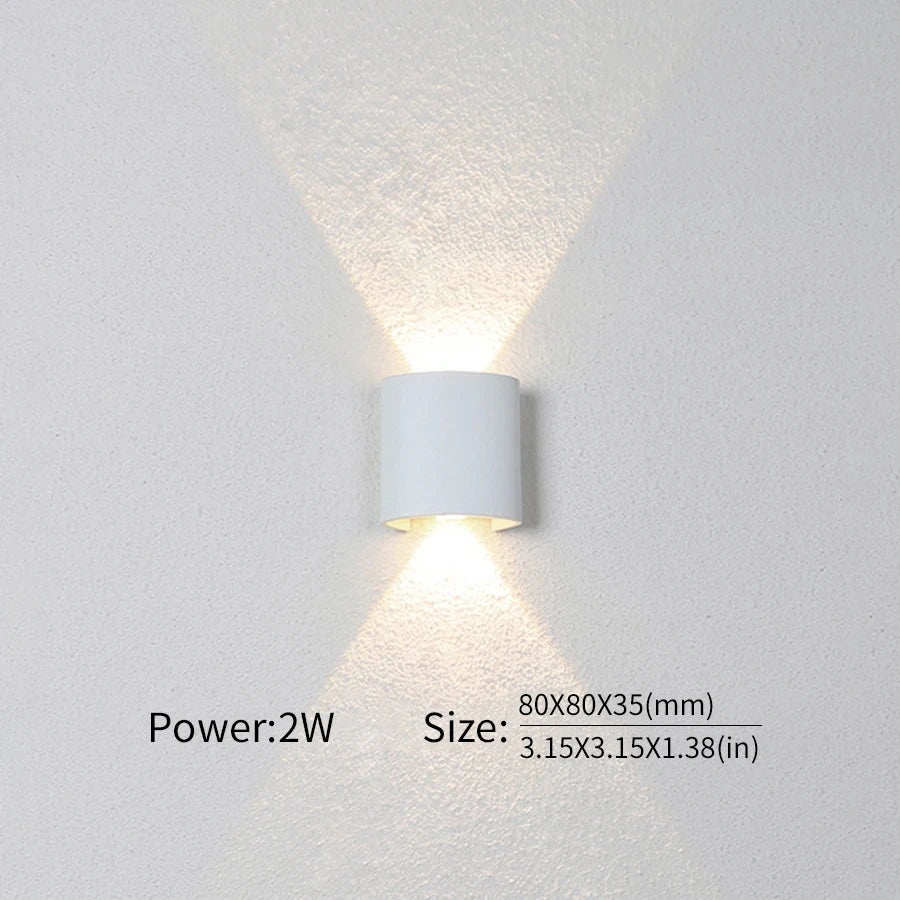Modern LED Wall Light Up Down Lamp 2W to 10W Indoor Outdoor