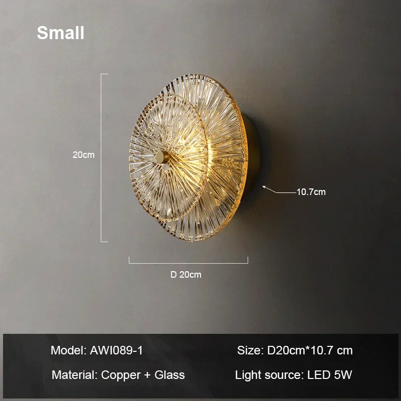 Post-Modern Luxury Glass Wall Sconce LED Lighting