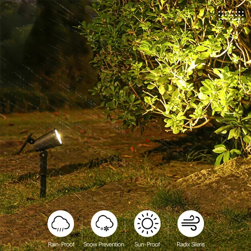 9 LED Solar Spotlight Outdoor Waterproof Adjustable Garden Light