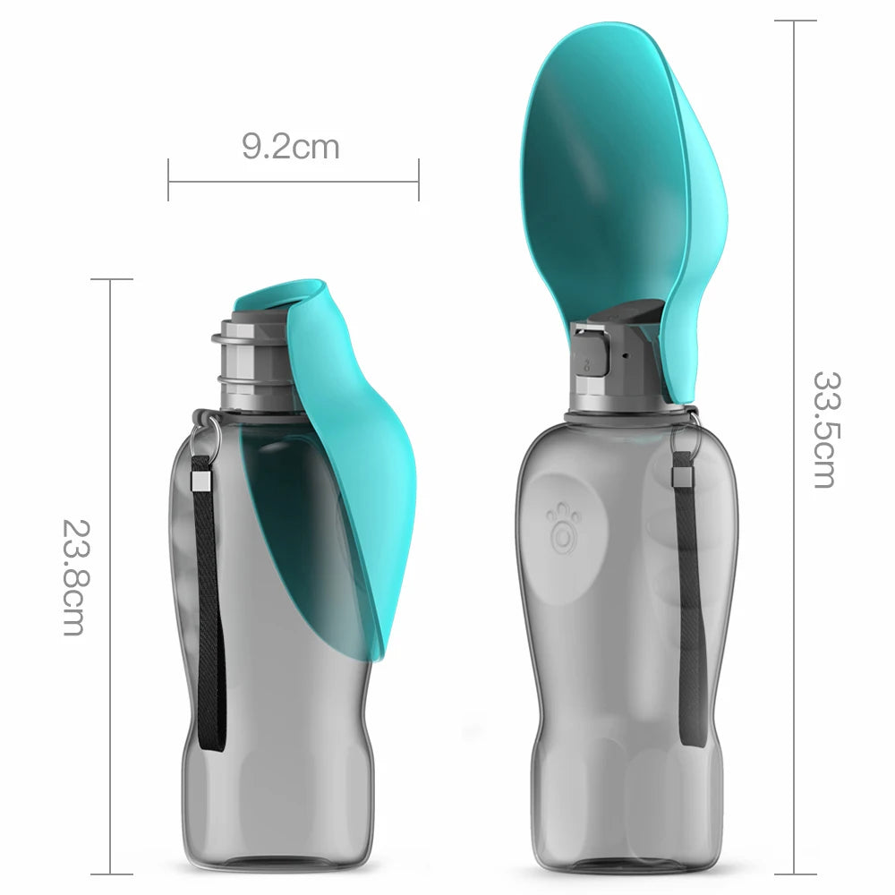 800ml Portable Dog Water Bottle Travel Drinking Bowl for Pets