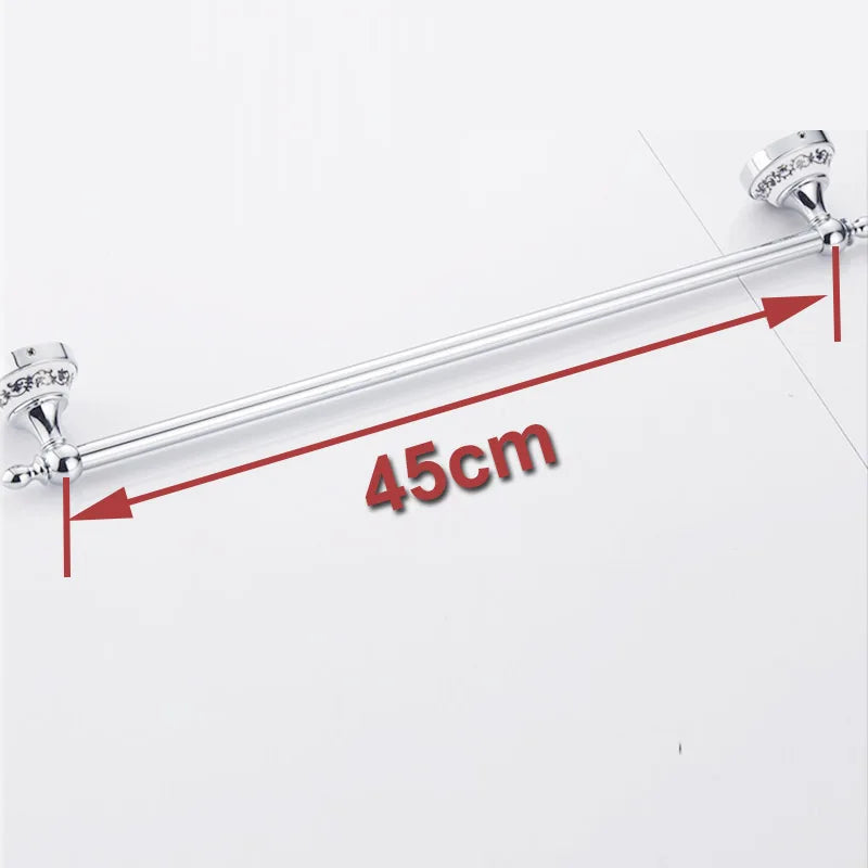 Stainless Steel Ceramic Bathroom Accessory Set Towel Bar Holder Hooks