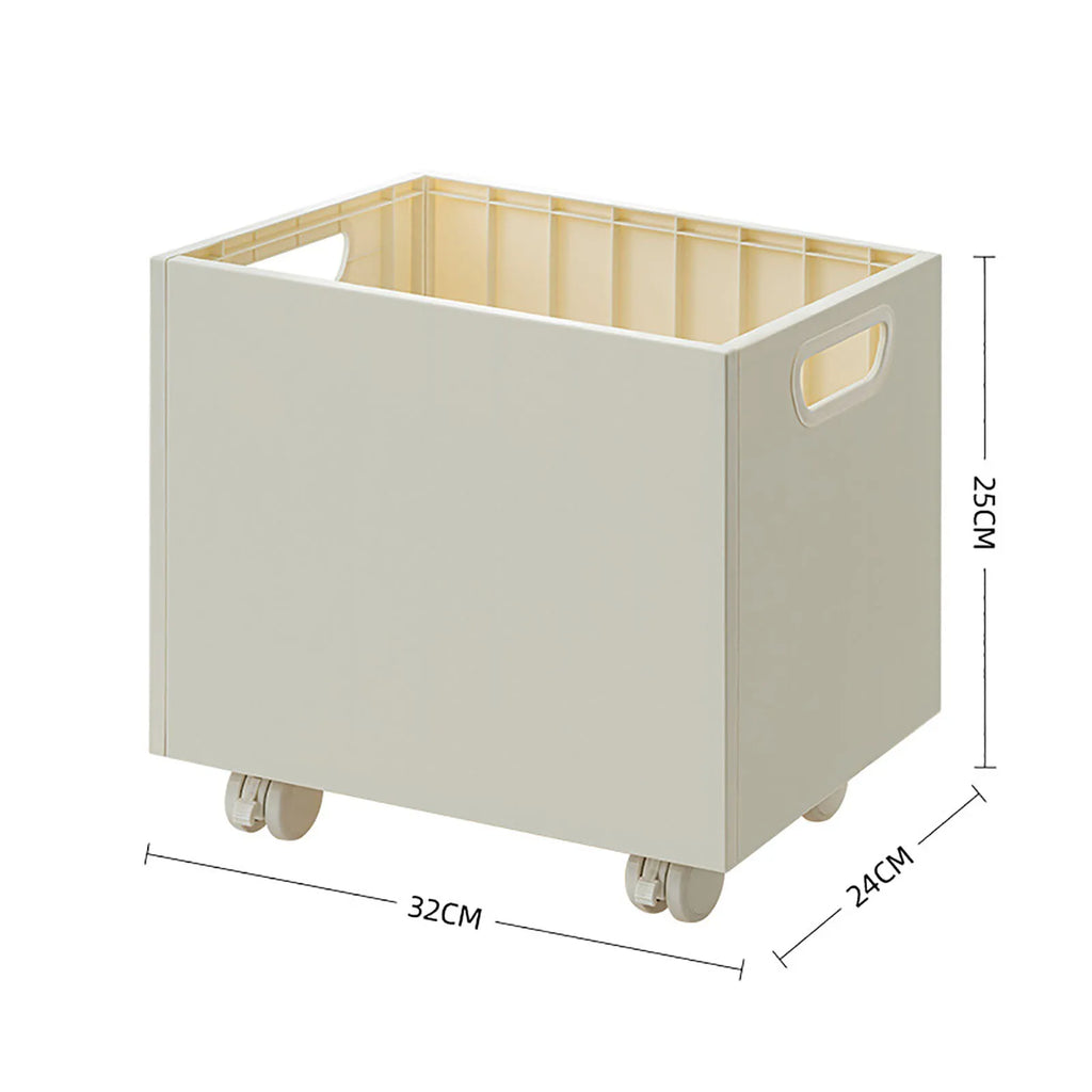 Stackable Book Storage Box with Side Handles 50kg Load Organizer