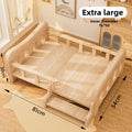 Solid Wood Pet Bed All Season Cat Dog Sleeping Sofa Furniture