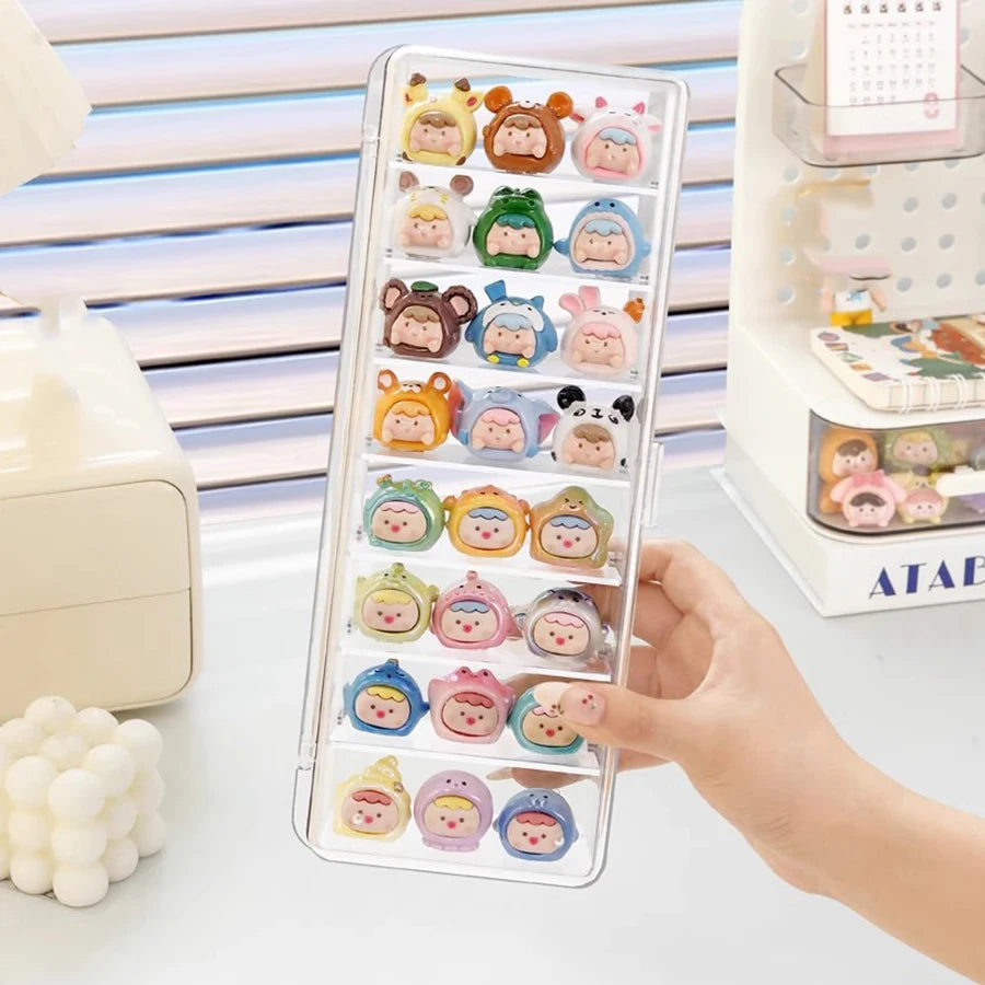 Multi Layer Dustproof Storage Box Cute Display Organizer