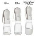 2 in 1 Dog Water Bottle with Food Container Portable Pet Drinking Bottle