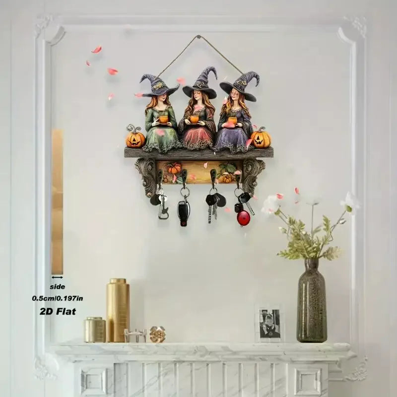 Exquisite Wooden Halloween Christmas Decor Holiday Ornament Gift Set
