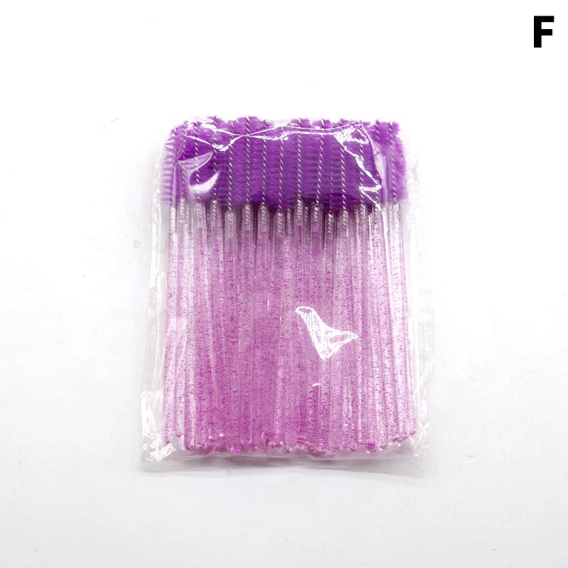 50pcs Disposable Eyelash Brushes Mascara Wand Applicator