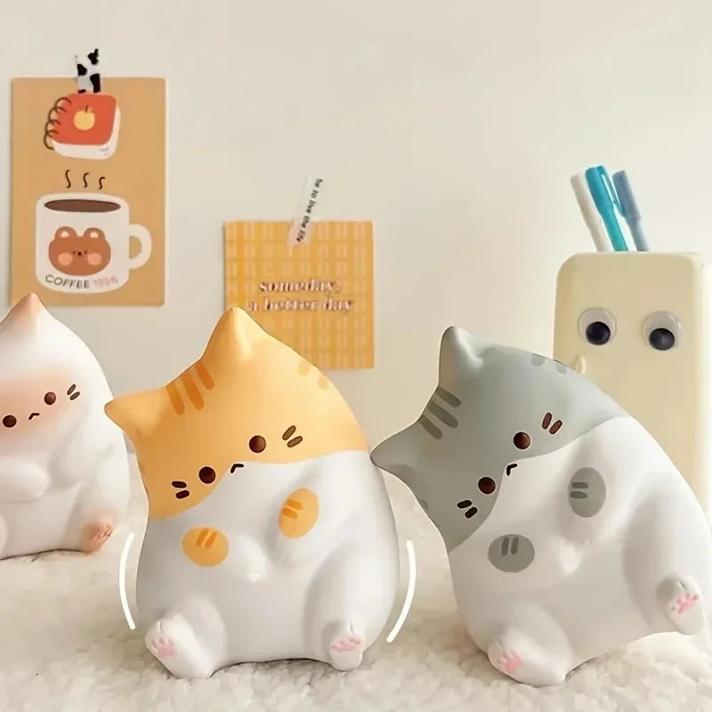 Cute Cartoon Cat Squishy Toy Slow Rebound Stress Relief Fidget Ball