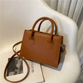Wide-Strap Crossbody Satchel – Chic Small Square Shoulder Bag
