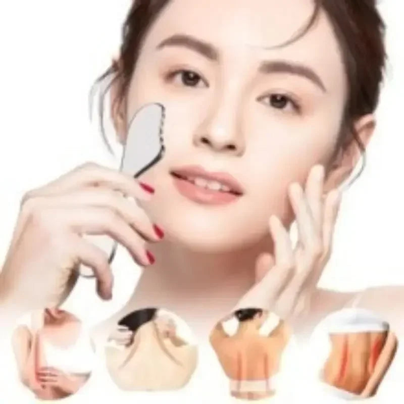 Stainless Steel Face Roller Gua Sha Facial Massage Tool