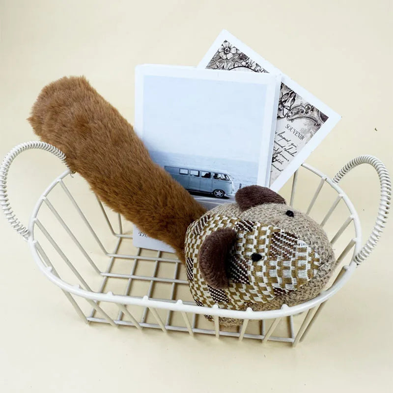 Interactive Plush Mouse Cat Toy Self Playing Teaser for Kittens
