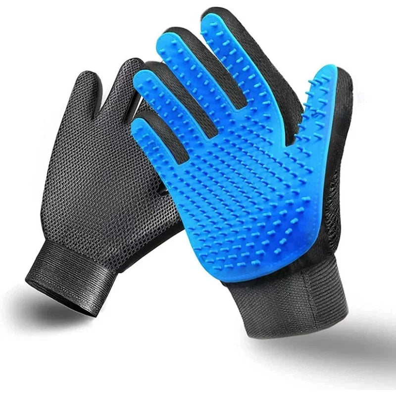 2 Sided Pet Grooming Kit Brush and Bath Glove for Dog Cat Rabbit Fur