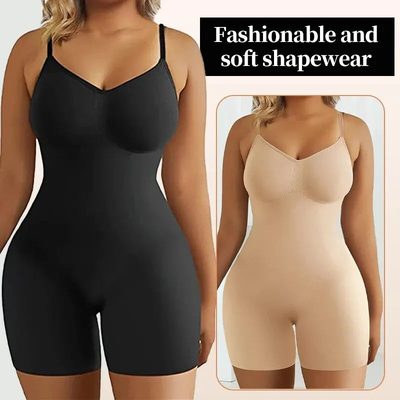 Seamless Tummy Control Bodysuit High Waist Shapewear for Women