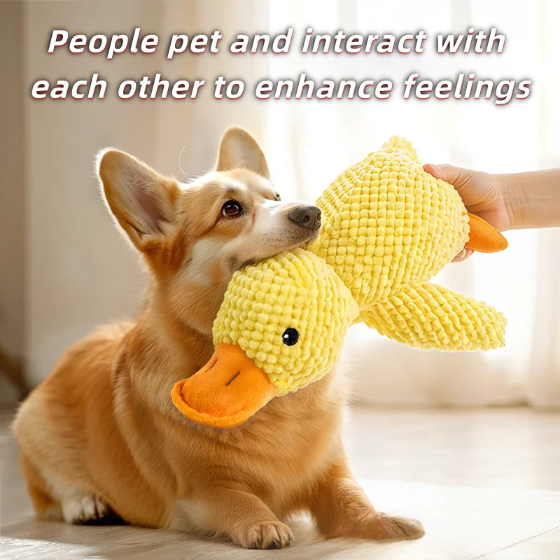 Plush Duck Pet Toy Chew Teething Toy for Dogs and Cats