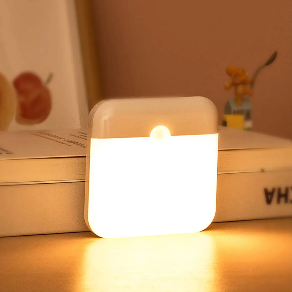 LED Motion Sensor Wireless Night Light Rechargeable Wall Lamp