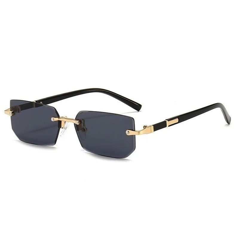 Retro Rimless Sunglasses Designer Shades for Men and Women