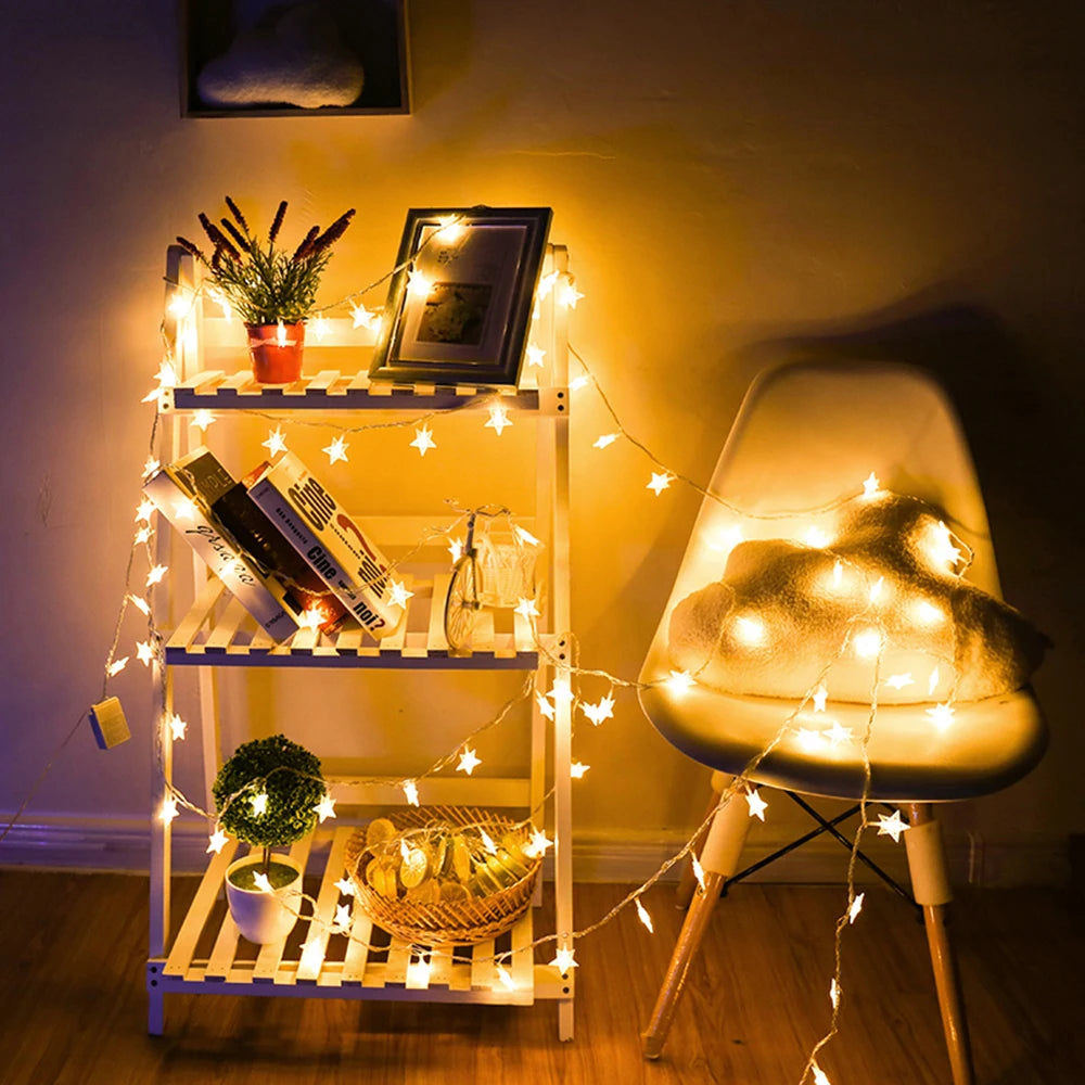 LED Star Fairy String Lights Outdoor Party Garden Christmas Decor