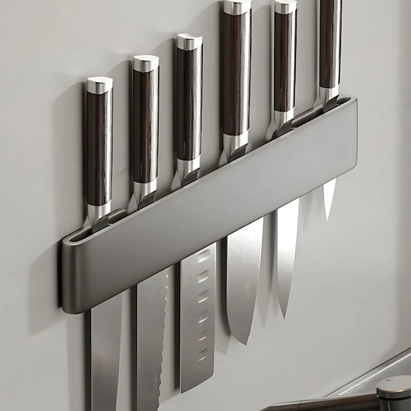Wall Mounted Kitchen Knife Organizer Multifunctional Storage Rack