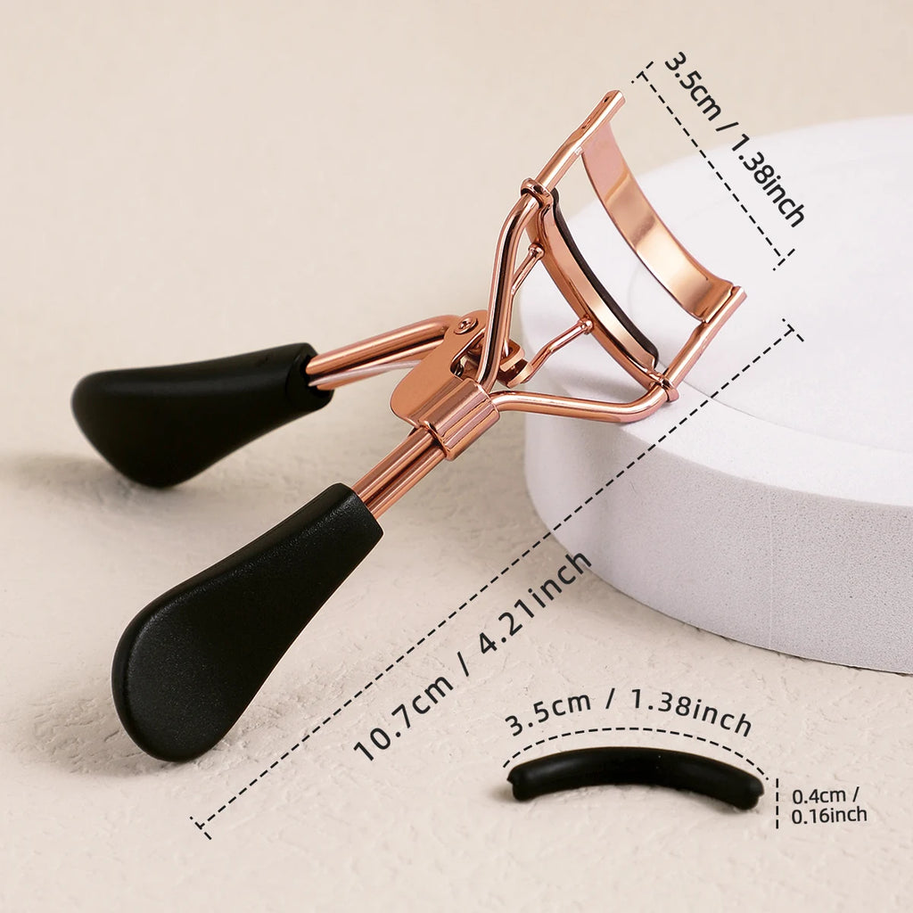Portable Eyelash Curler with 15 Silicone Pads Lash Curling Tool