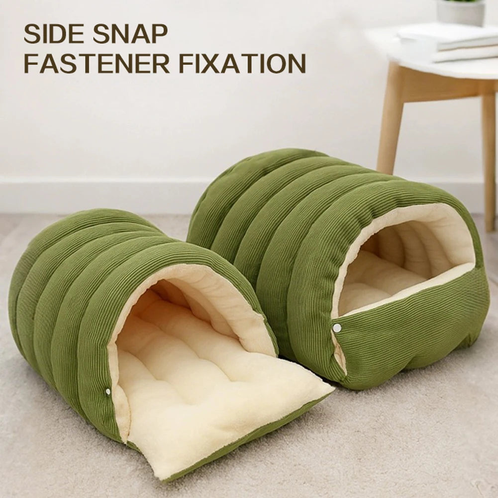 Removable Pet Cave Bed Plush Warm Tent Bed for Dogs and Cats