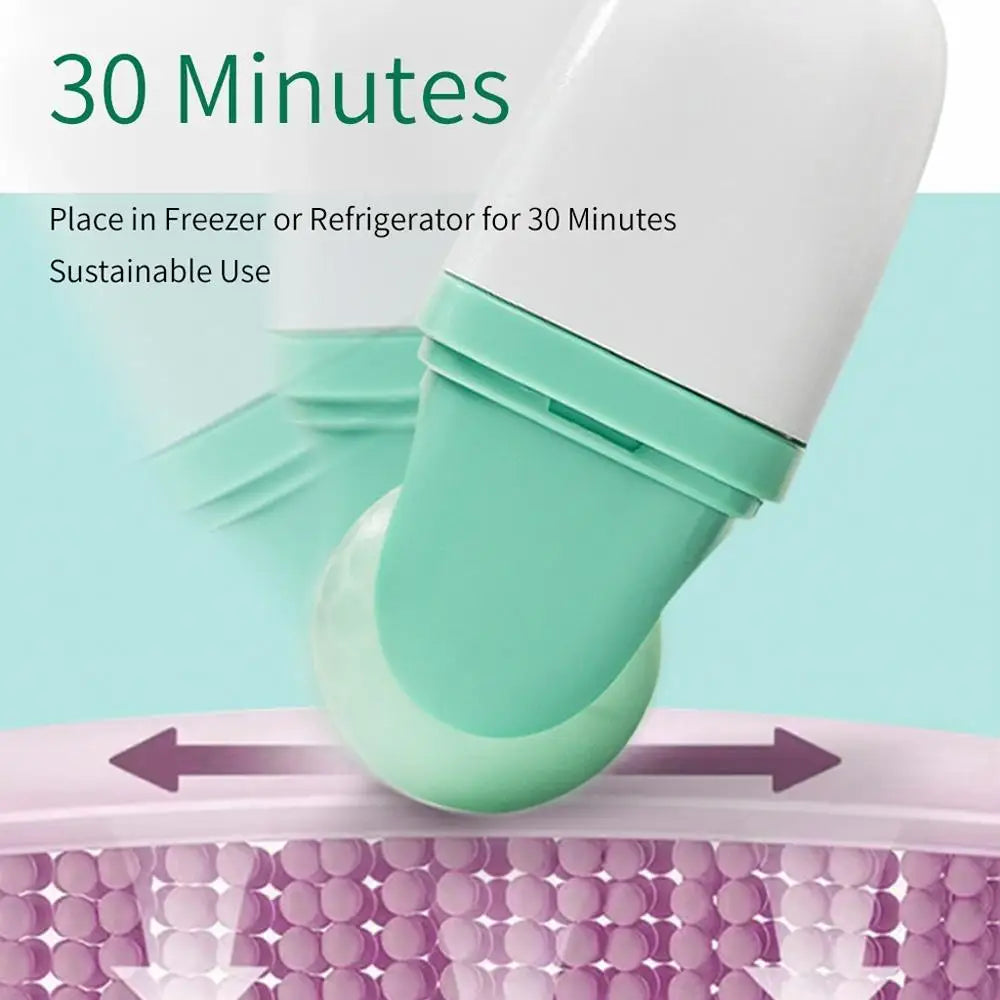 Double Head Facial Ice Roller Resin Face Head Massage Tool